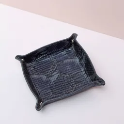 Bandeja De Cuero-bandeja Emiliana Tilli- Decoración