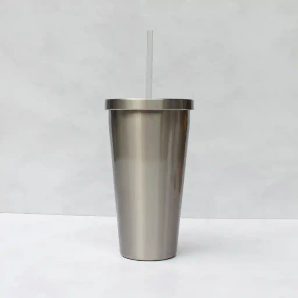 Termo Metálico - Tumbler Atlantic- Termo Con Pitillo