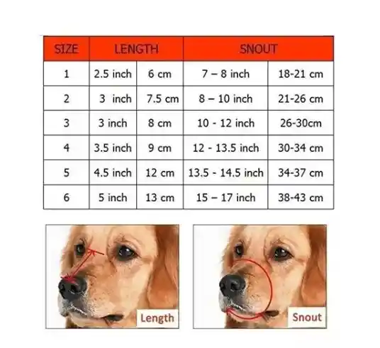 Bozal De Silicona Talla 6 Para Perros