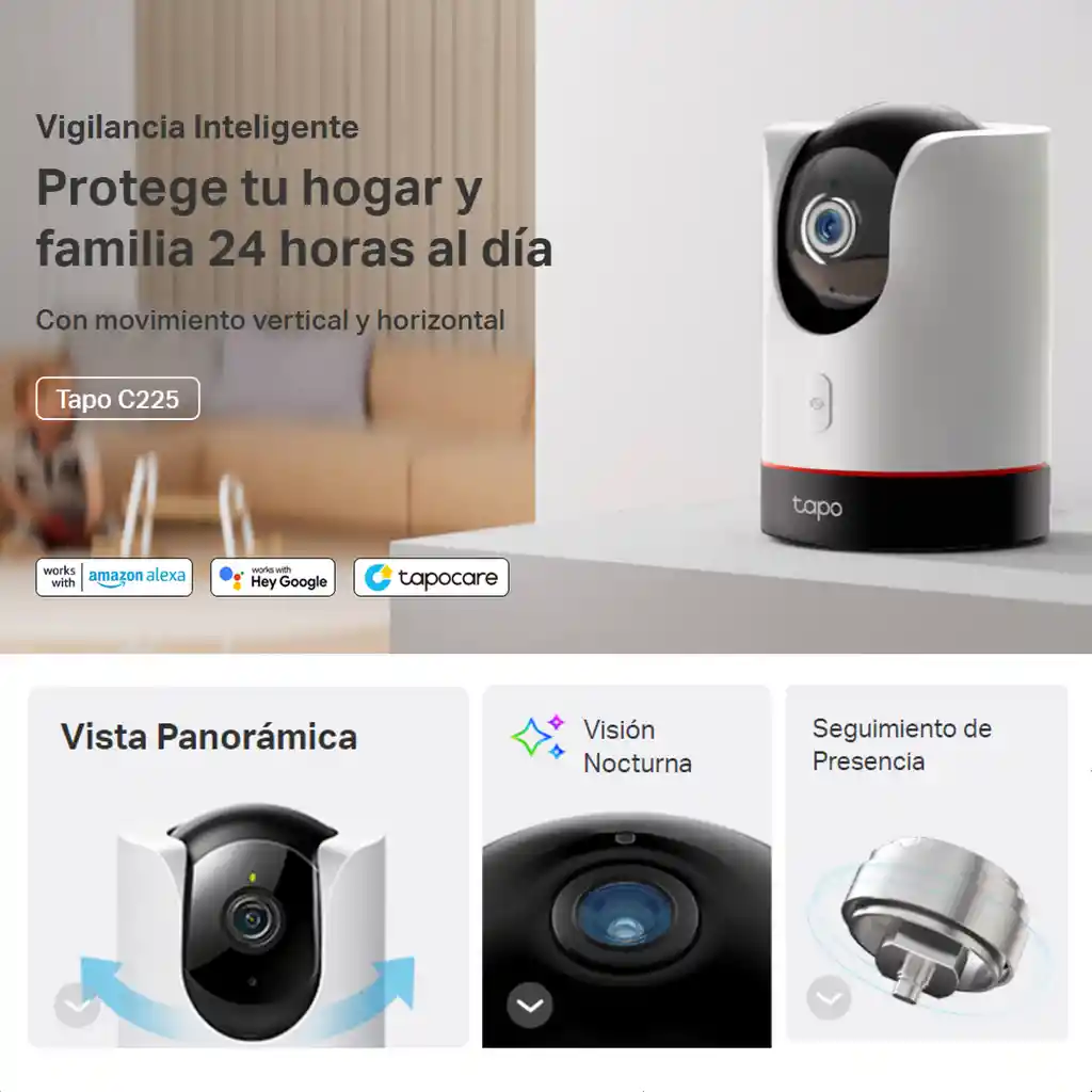 Cámara Wifi Robótica Smart Ai 2k Qhd Audio Tp-link Tapo C225