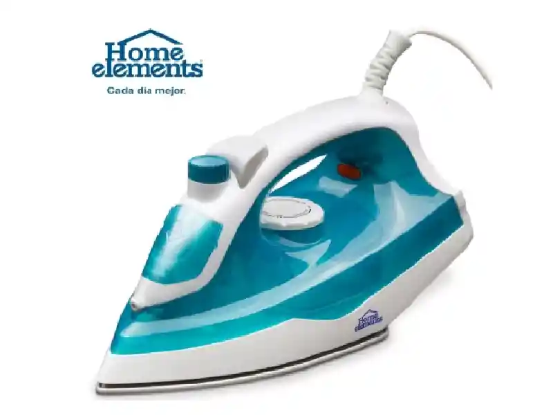 Plancha A Vapor Y Seco Antiadherente Home Elements