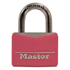 Candado Color Rosado En Bronce