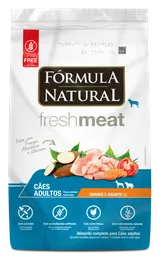 Formula Natural Alimento Seco Para Perro Fresh Meat Caes Adultos Grande Y Gigante Pollo * 2.5 Kg