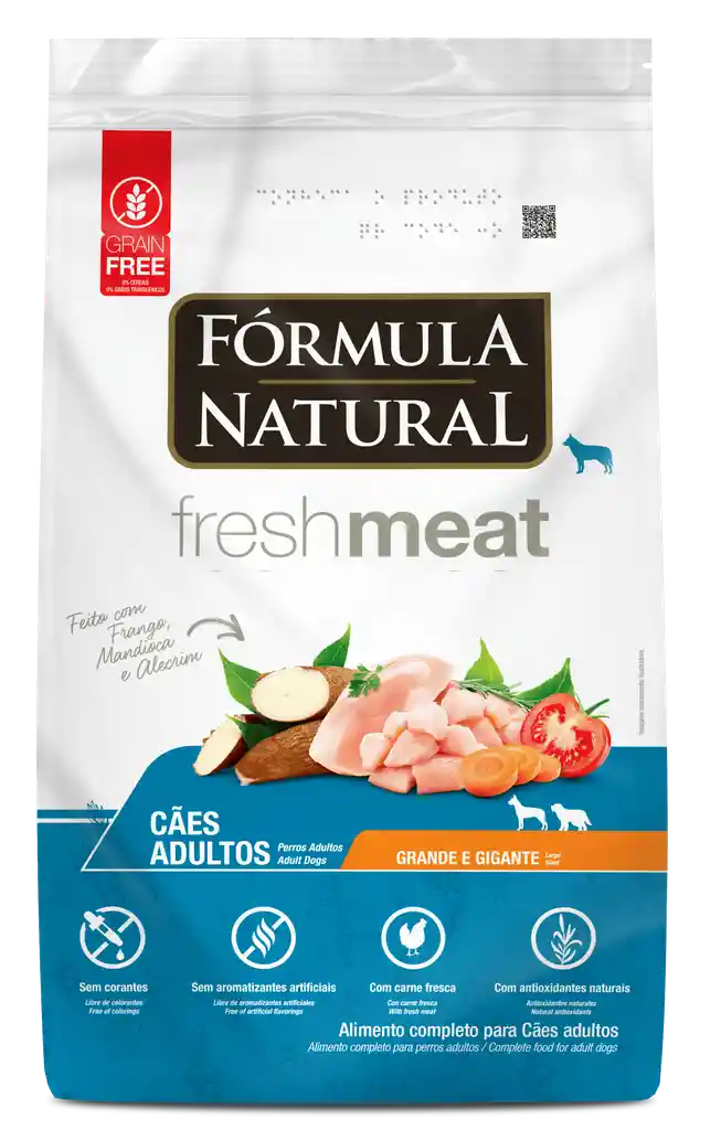 Formula Natural Alimento Seco Para Perro Fresh Meat Caes Adultos Grande Y Gigante Pollo * 2.5 Kg