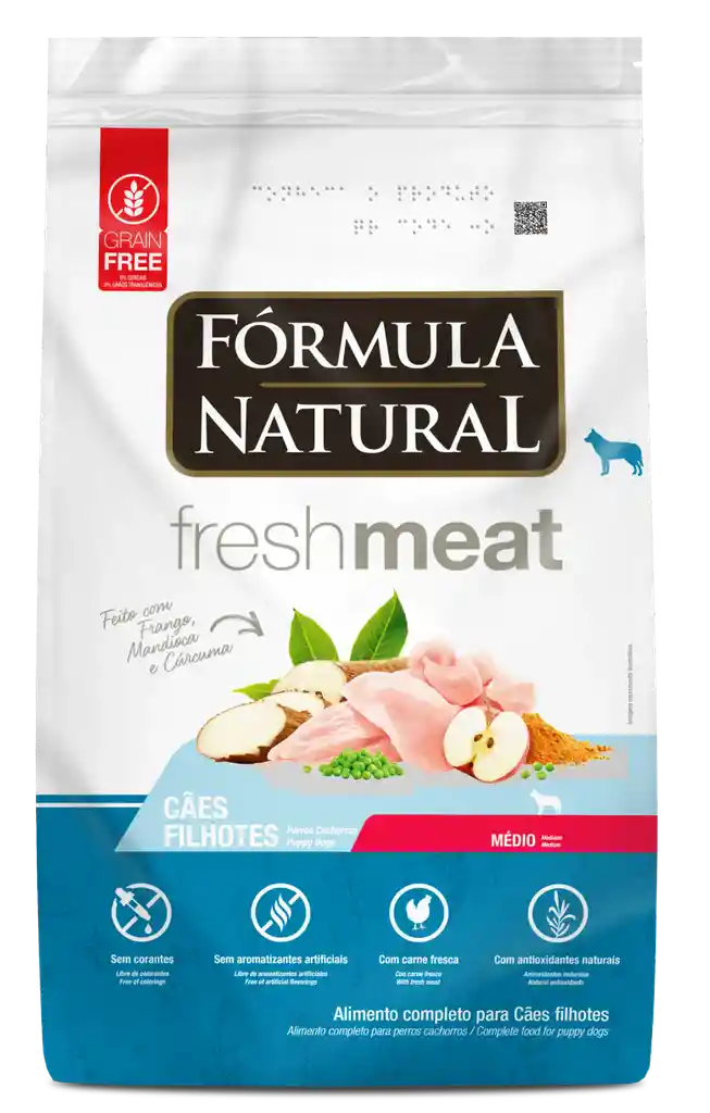 Formula Natural Alimento Seco Para Cachorro Fresh Meat Caes Filhotes Medio Pollo * 2.5 Kg