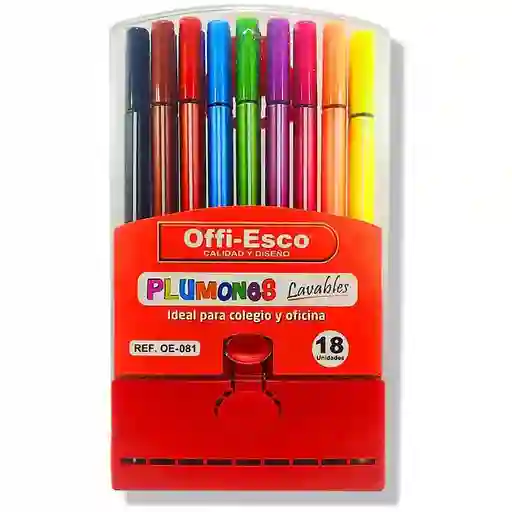 Plumones Offi-esco Lavable X18