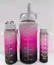 Trio Set Botilitos Motivacionales Femeninos X3 - 2000ml- 1000ml-500ml