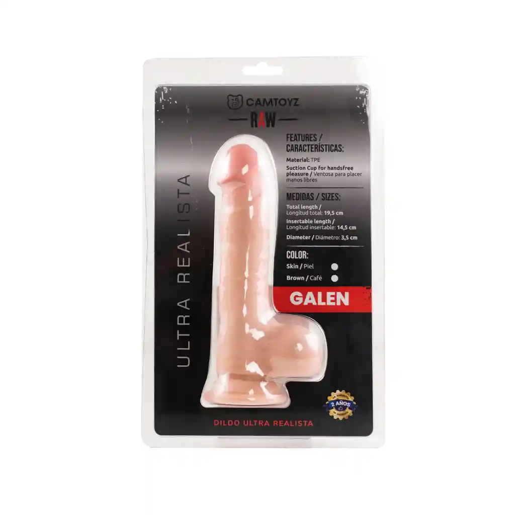 Raw Dildo Ultra Realista Galen 19,5 Cm