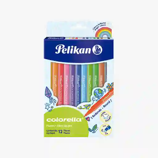 Plumón Colorella Star Pelikan X 12 Unidades