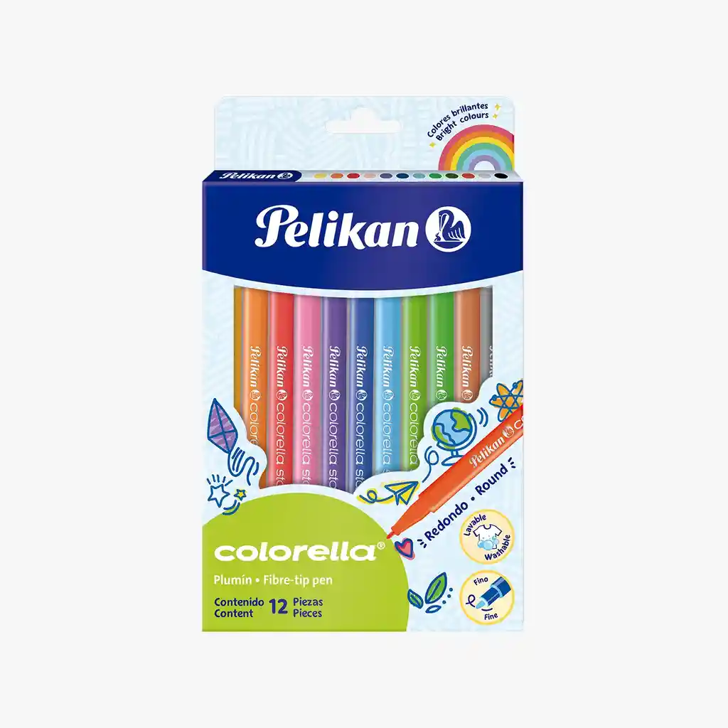 Plumón Colorella Star Pelikan X 12 Unidades