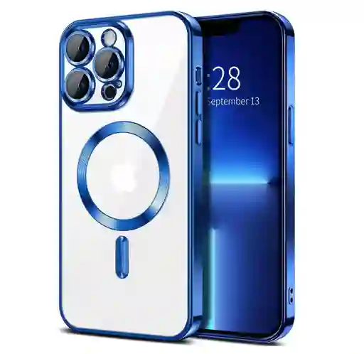 Iphone 12 Pro Max Funda Estuche Magsafe Azul Metalizada