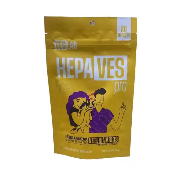 Ves Lab Hepa Ves Pro Suplemento Alimenticio Formula Avanzada Para Perros Y Gatos 66 Gr *30 Nuggets