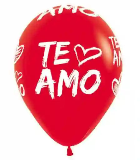 R-12 Globos Bombas Fashion Rojo Te Amo Moderno X50