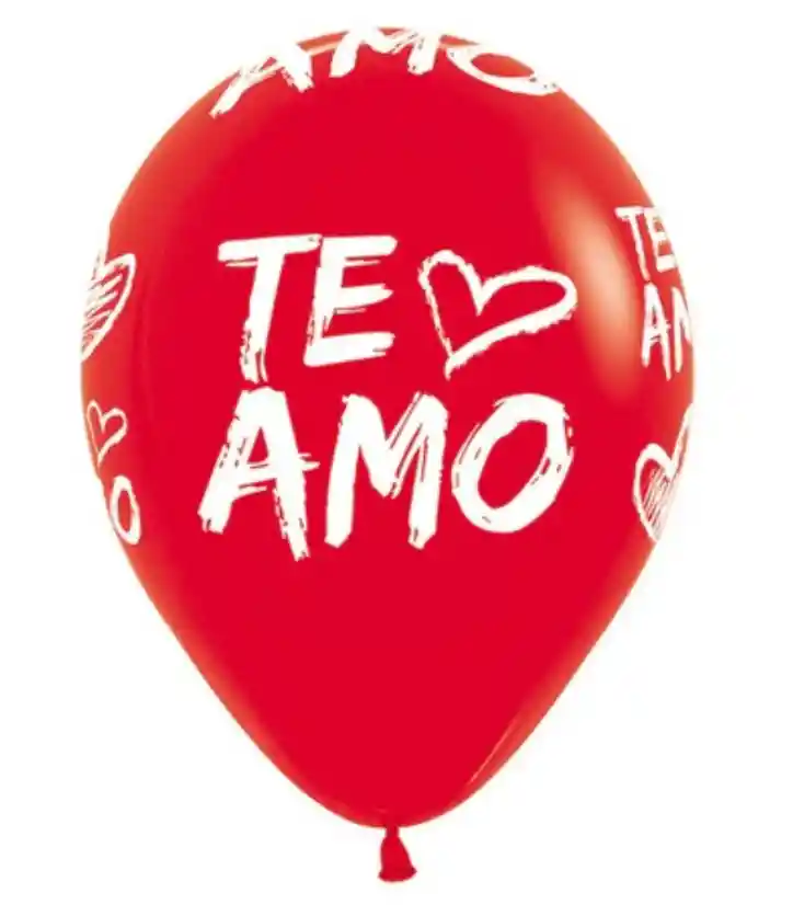 R-12 Globos Bombas Fashion Rojo Te Amo Moderno X50