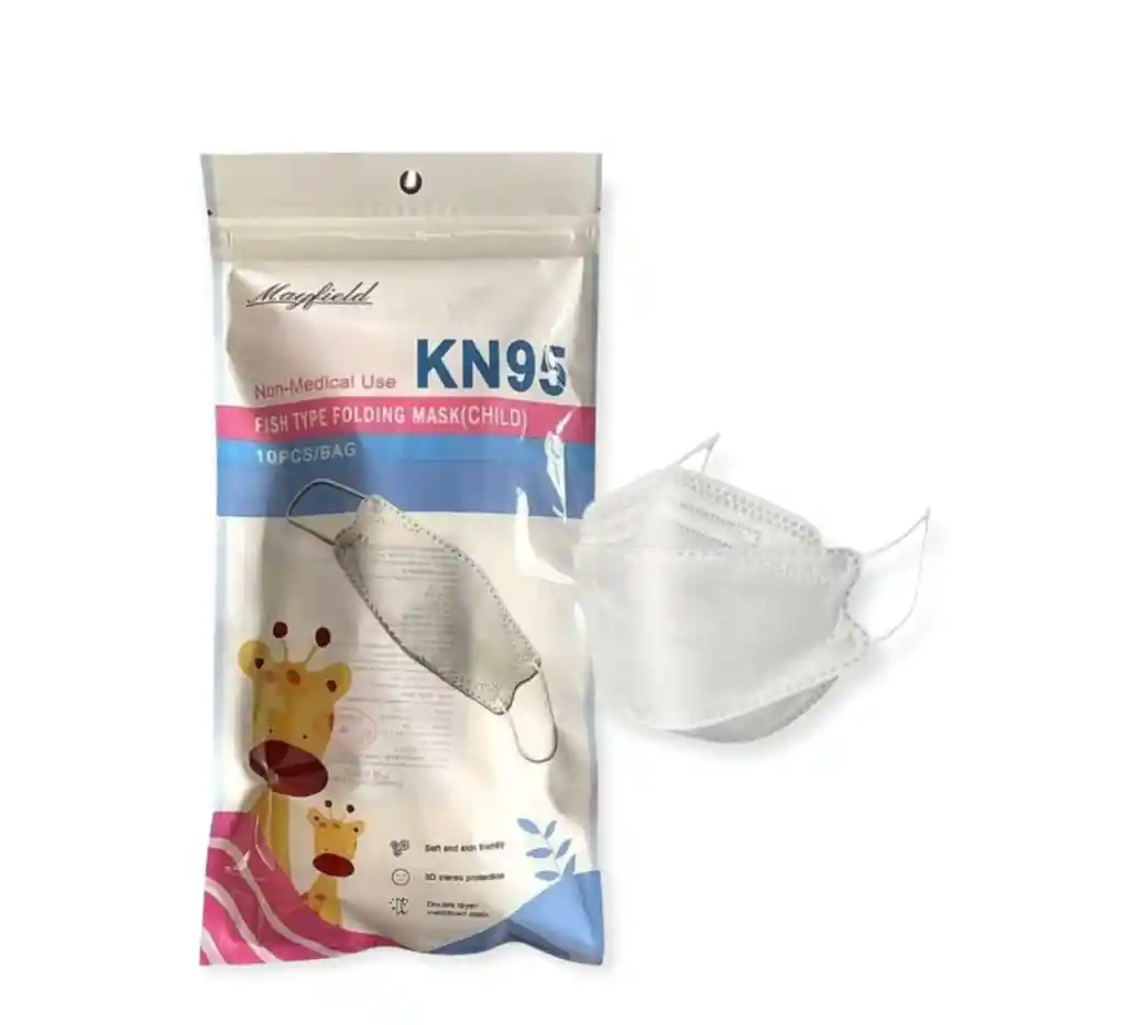 30 Kn95 Tapabocas Kids Blanco Mascarillas Niños Niñas