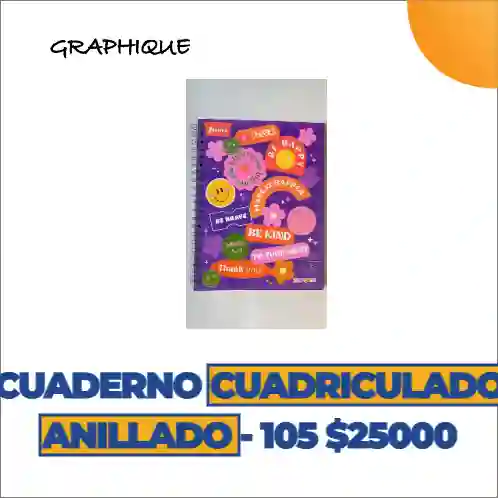 Cuaderno Cuadriculado Portadas Anillado Para Mujer 105
