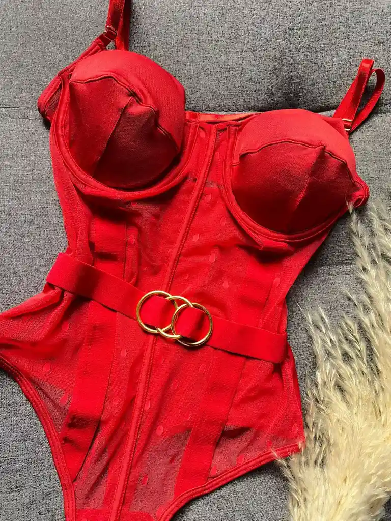 Body Mallatex Con Cinturon Bodie Encaje