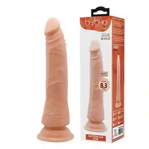 Consolador 21cm Barbara Fuerte Chupa Ventosa Silicona Exoesqueleto