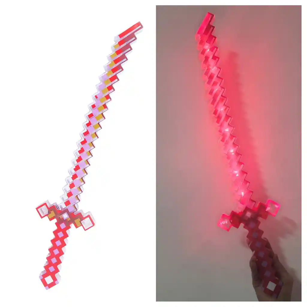 Juguete Espada Minecraft Samurai Niños Led Sonido Dizfras