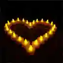 Vela Luz Led Navideña X 24 Velitas Blancas Decoracion Evento