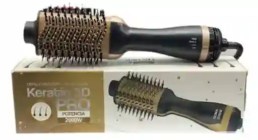 Cepillo Secador Keratina 3d Pro De Pelo Y Estilizador 2000w