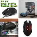 Mouse Usb Optical 3600 Dpi Gamer G2 Led Rgb 6 Botones Ergonomico