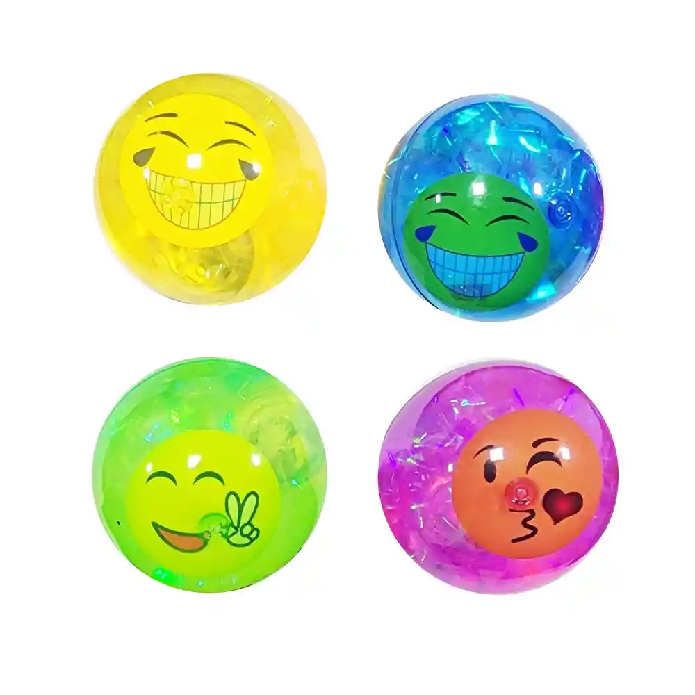 Bola Saltarina Luces Juguete Niños Interactivo Emoji Carita