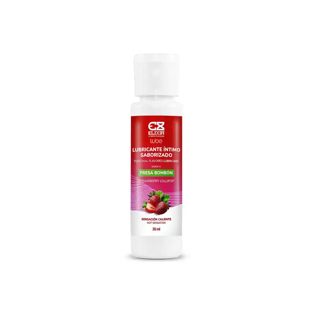 Lubricante Caliente Saborizado Elixir Fresa Bombón