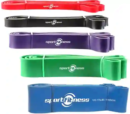 Kit 5 Pzs Banda Poder Elástica Sportfitness Tonificacion Gym