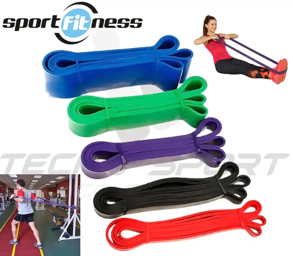 Kit 5 Pzs Banda Poder Elástica Sportfitness Tonificacion Gym