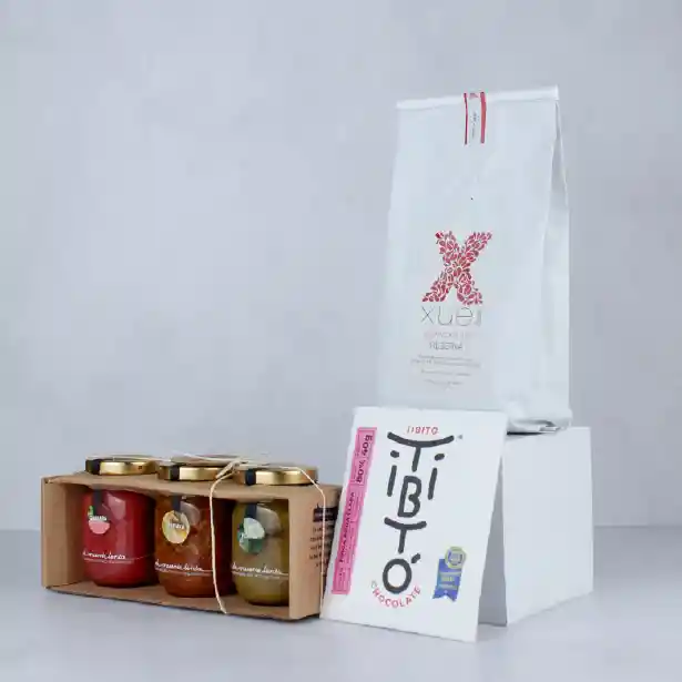 Kit Ensamblaje Fino, Mermeladas Y Barra De Chocolate - Regalos