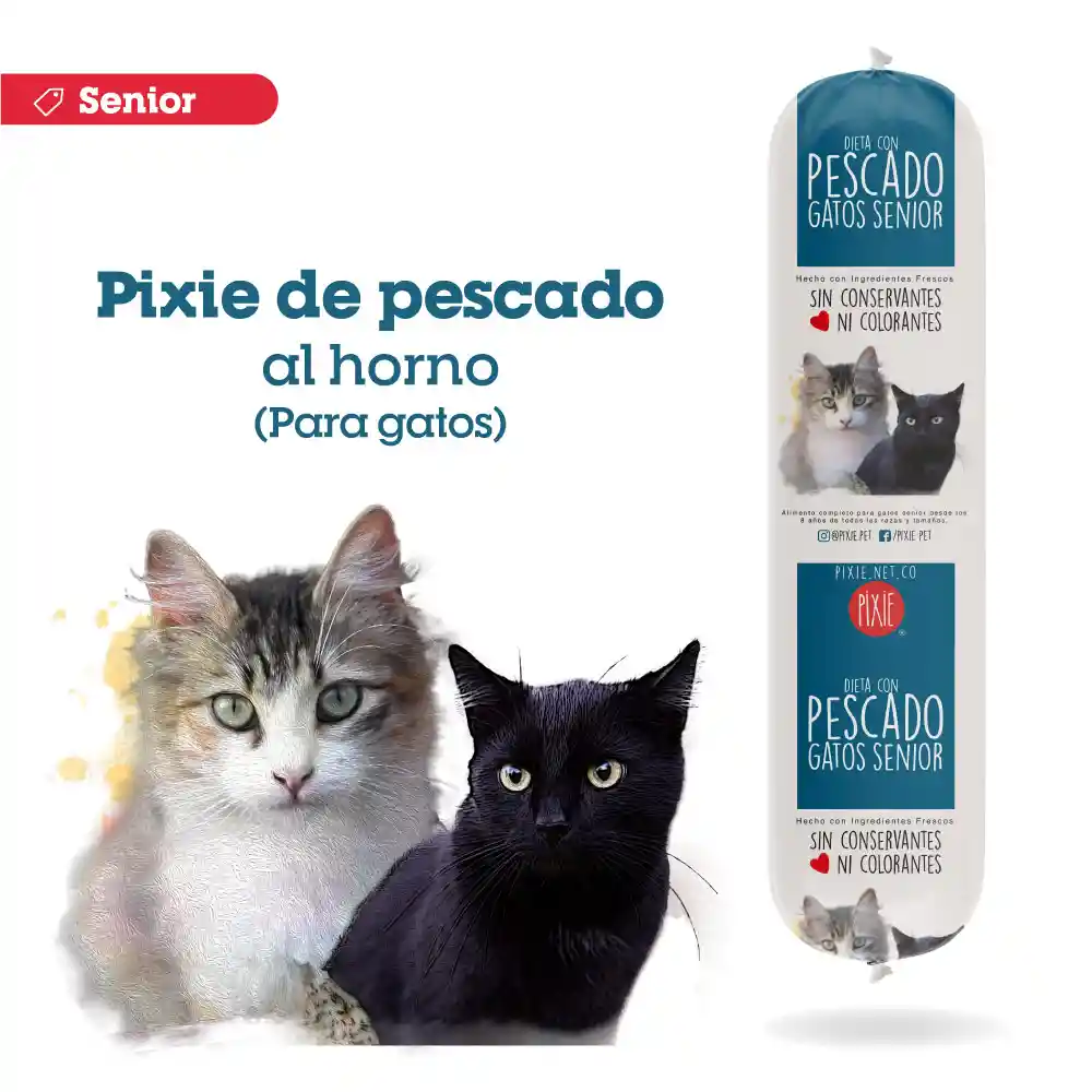 Dieta Horneada Pescado Para Gato Senior 200grs Pixie