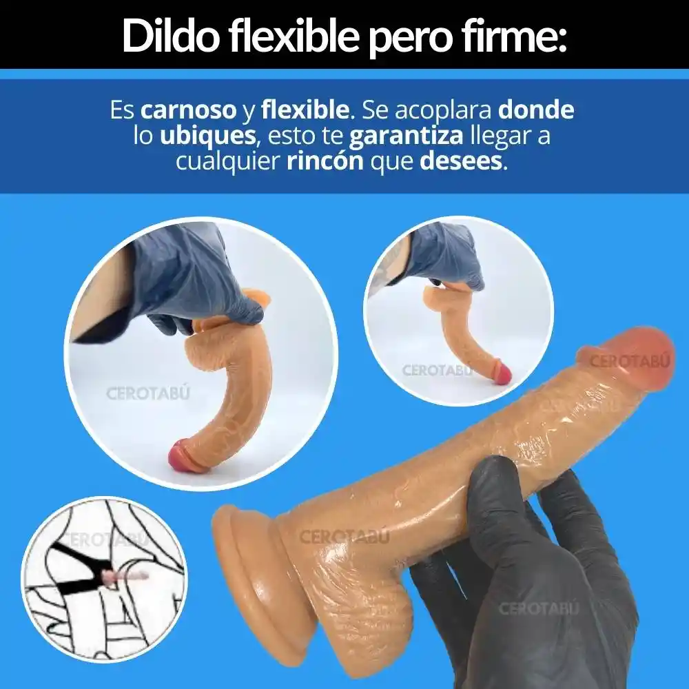 Dildo Consolador Realista 20 Cm Silicona Medica Alta Gama