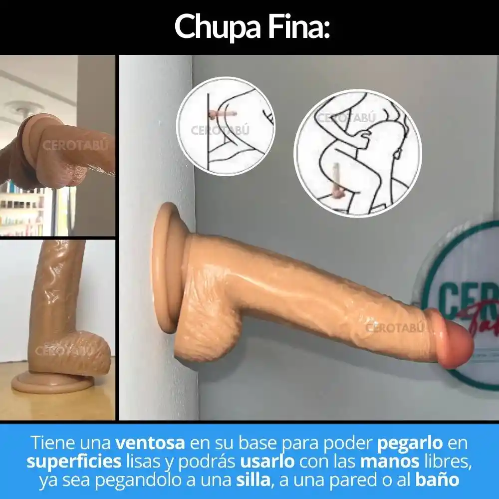 Dildo Consolador Realista 20 Cm Silicona Medica Alta Gama