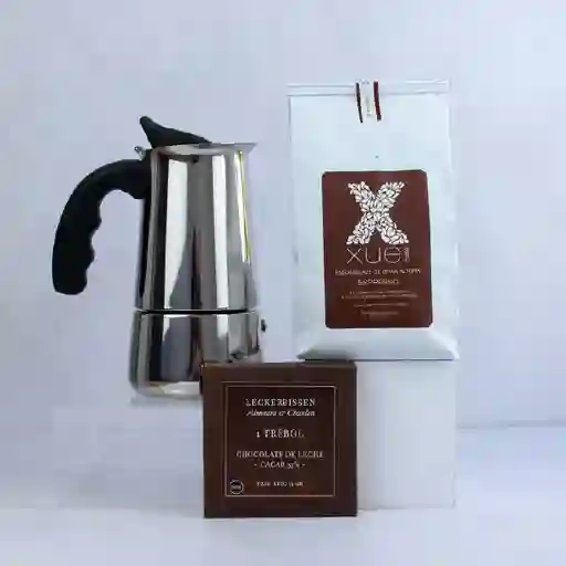Kit Ensamblaje Gran Altura-cafetera Espresso Y Barra De Chocolate- Regalos
