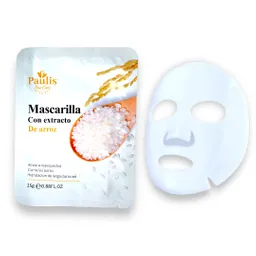 Mascarilla Tipo Velo Con Extracto De Arroz Para Cuidado Facial Rostro Cara Paulis