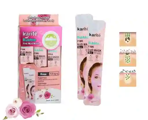 Mascarilla De Burbujas Con Extracto De Rosas Limpia E Hidrata Karité