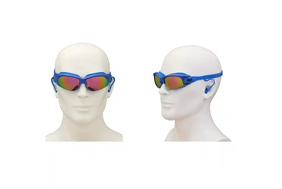 Gafas De Natación Espejo Con Tapa Oídos Incluido - Azul