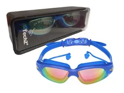 Gafas De Natación Espejo Con Tapa Oídos Incluido - Azul