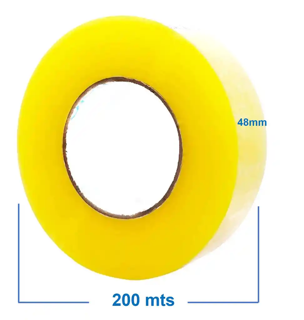 Cinta Transparente Industrial Rollo 200mts