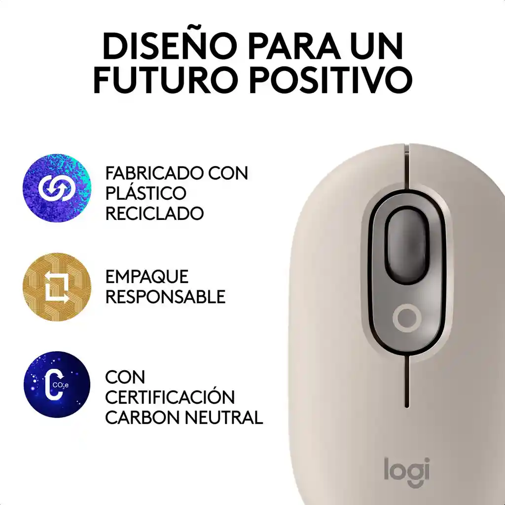 Mouse Bluetooth Función Emojis Personaliza Logitech Pop Mist