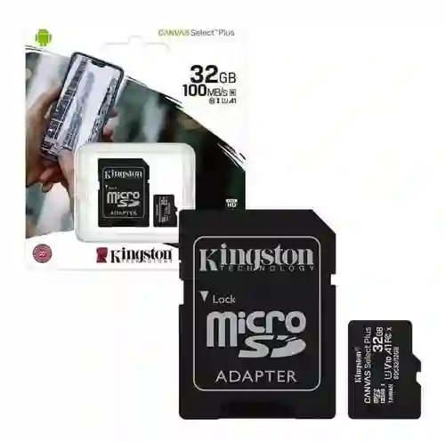 Memoria Micro Sd 32gb Original Clase 10 Kingston 100 Mb/s