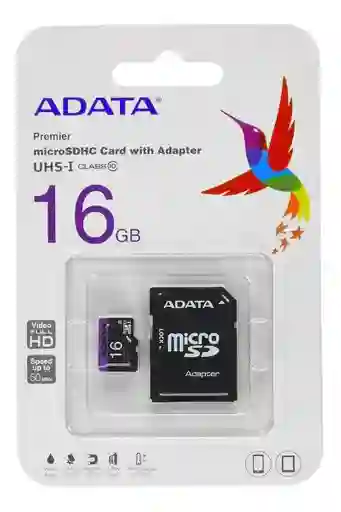 Memoria Micro Sd 16gb Clase 10 Adata