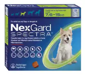 Nexgard Spectra- Tableta Masticable Para Perros De 7.5 A 15kg