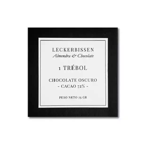 Chocolate Oscuro 72% Marzipan Trebol- Leckerbissen
