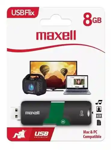 Memoria Usb Maxell Flix 8gb 2.0 Verde