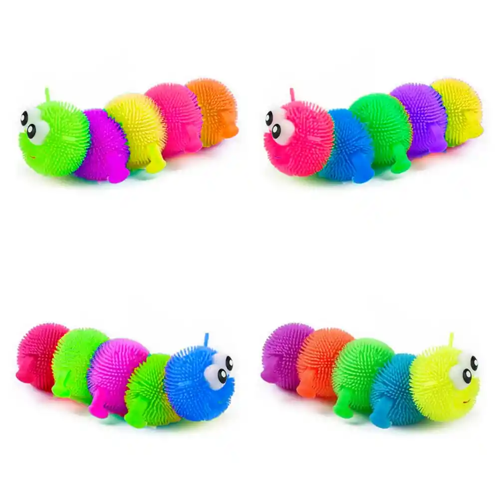 Yoyo Luces Squishy Juguete Bolitron Gusano Cien Pies Colores