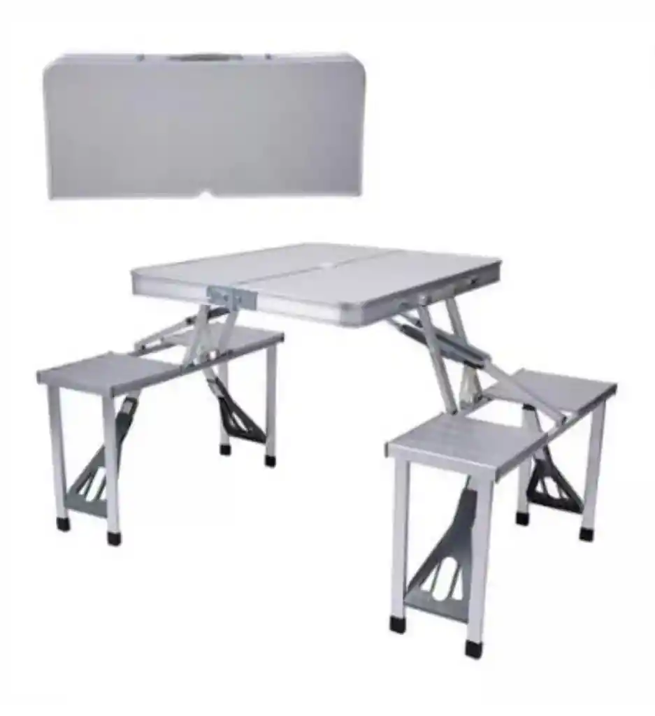 Mesa Plegable Con Sillas Para Exteriores Picnic Camping Estuche