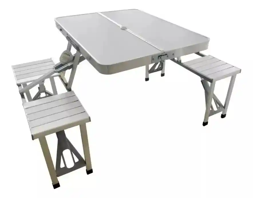 Mesa Plegable Con Sillas Para Exteriores Picnic Camping Estuche