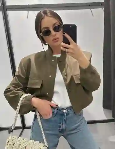 Chaqueta Giorgia Talla M Verde Oliva